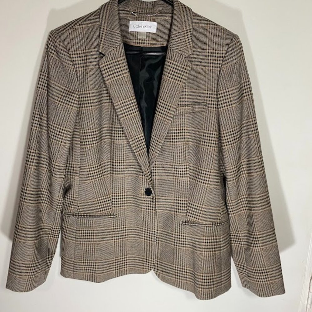 Calvin Klein Plaid Blazer